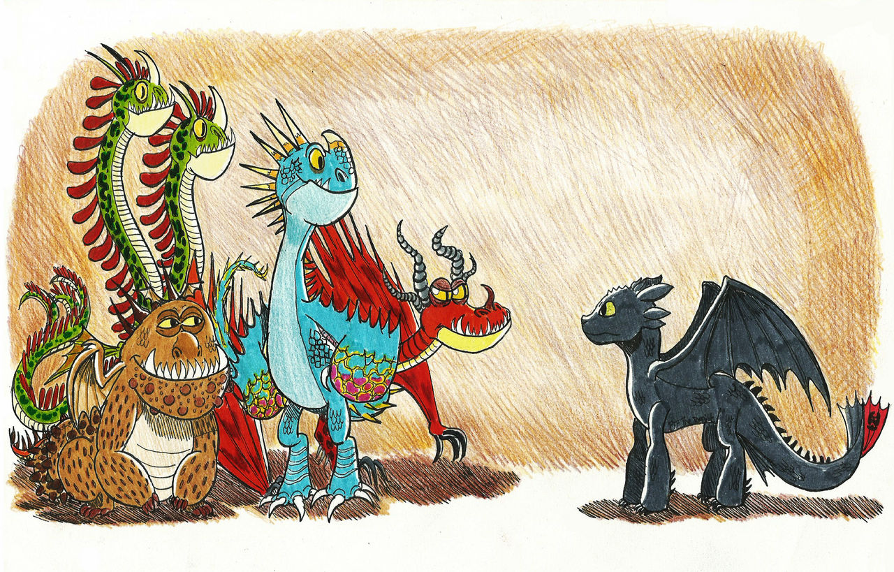 HTTYD Fanart #2 - Toothless and the Dragons by FTFTheAdvanceToonist on ...