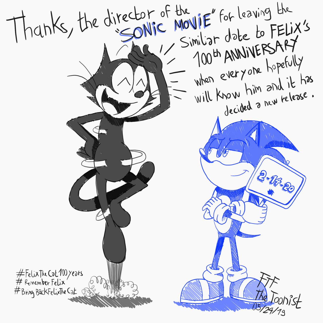 Felix's Reaction - The Delayed Date of Sonic Movie by ...