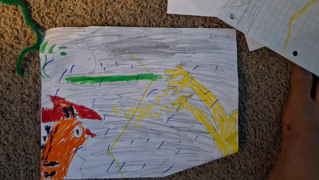 King ghidorah vs zilla jr,rodan,and insectosaurus by DeclanArt322 on ...