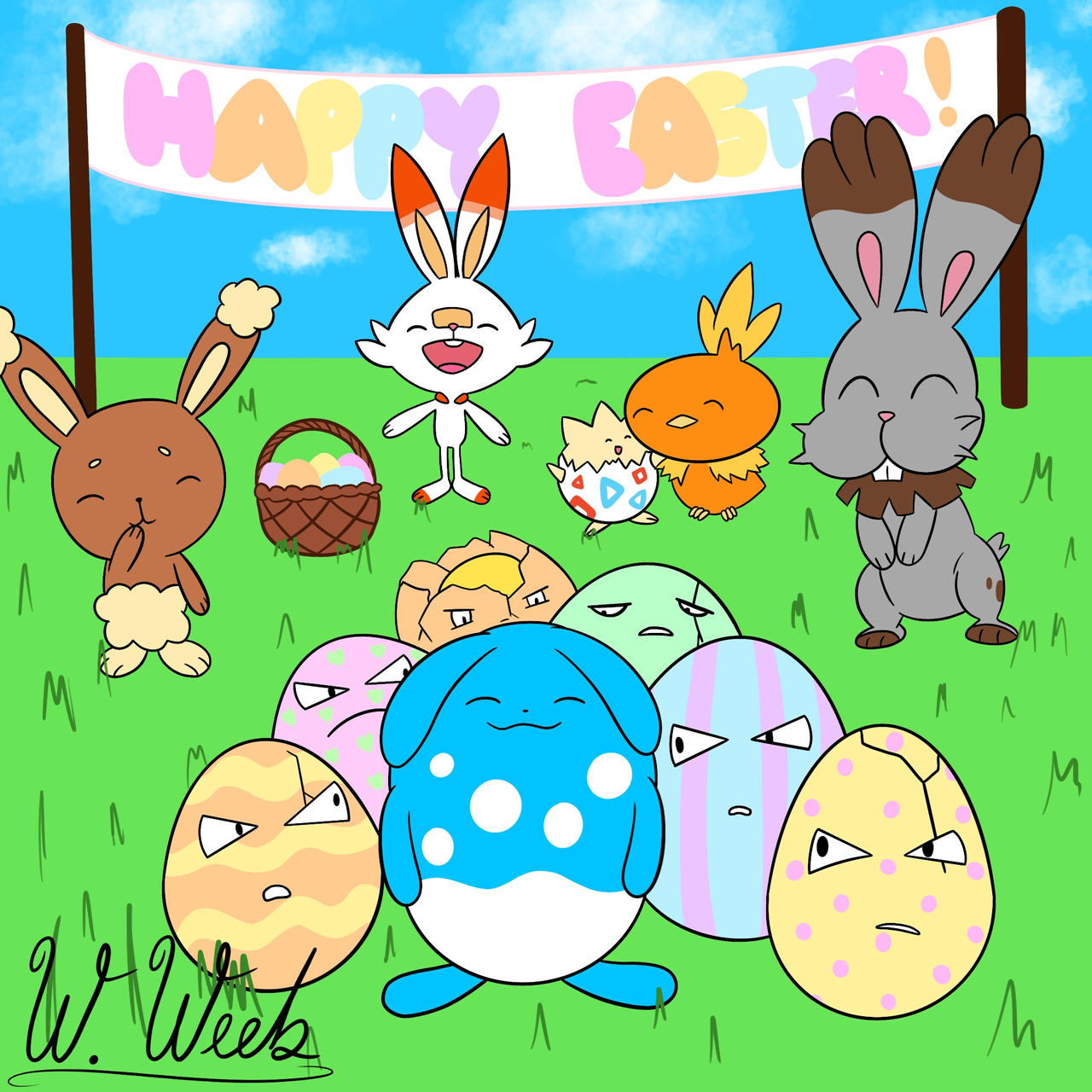 Pokemon Easter by Weeping-Weeb on DeviantArt