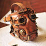 Leather steampunk gas mask.