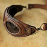 Steampunk aviator goggles.