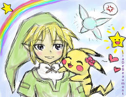 Link and Pikachu