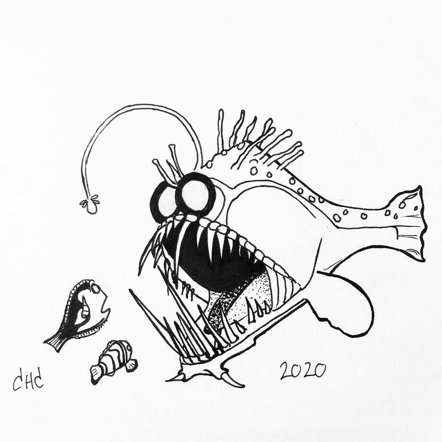 Angler Fish Finding Nemo Disney Fan Art by WeenaBee on DeviantArt