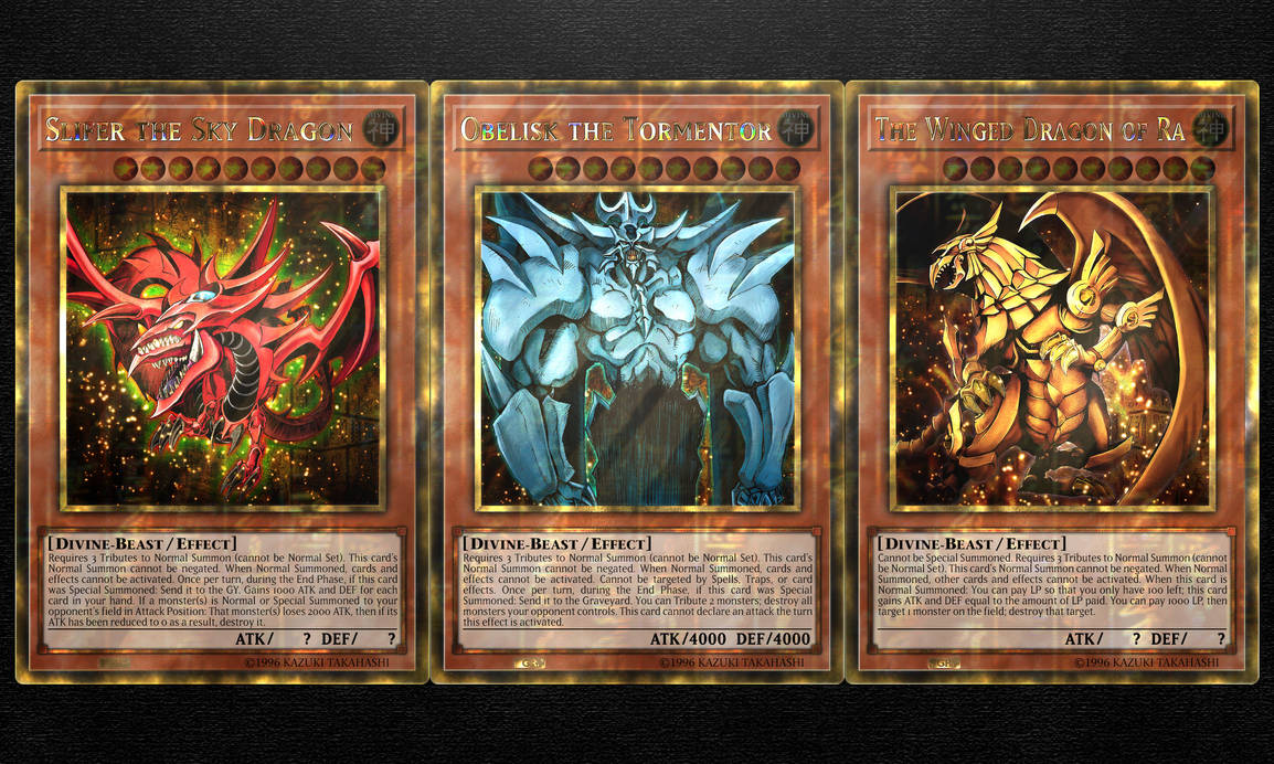 how rare are the egyptian god cards OCG god cards in Gold Millenium Rare : r/yugiohshowcase