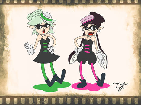 Squid Sisters in Rubber Hose