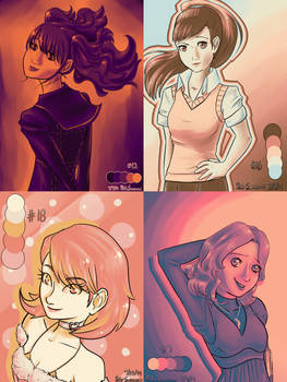 Persona Girls Color Palettes