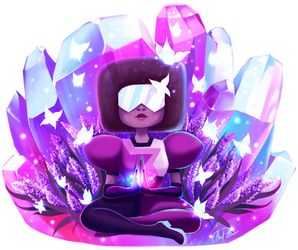 Garnet trapped in her gem