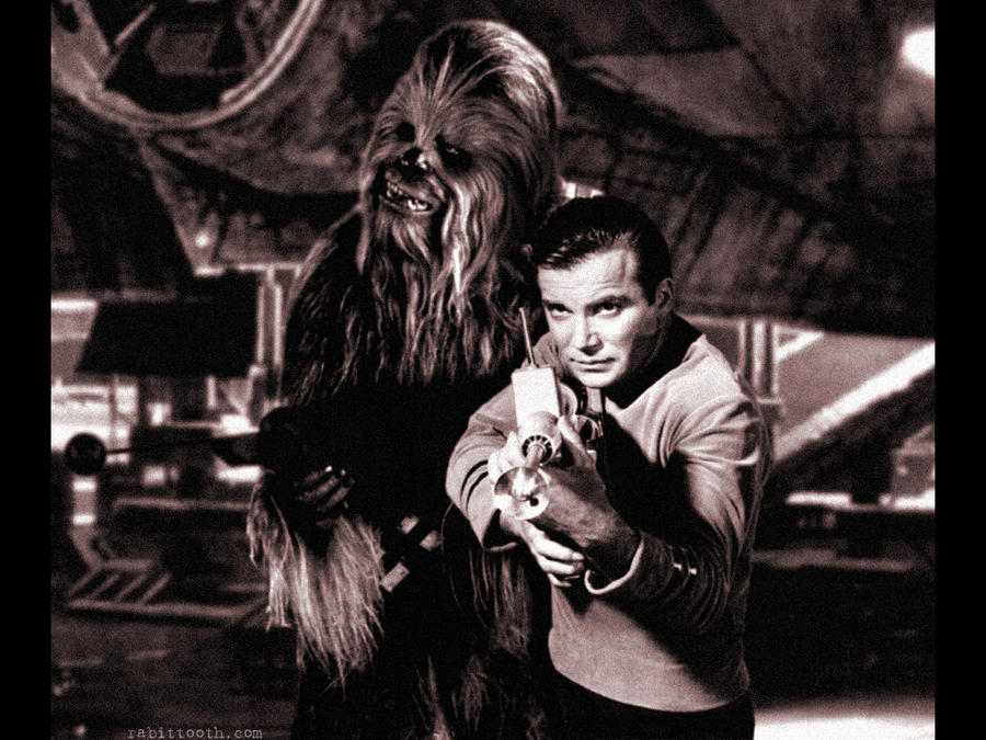 Chewbacca and Captain Kirk