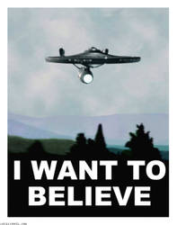 Enterprise X files I Want to Believe Poster