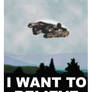 Millennium Falcon X files I Want to Believe Poster