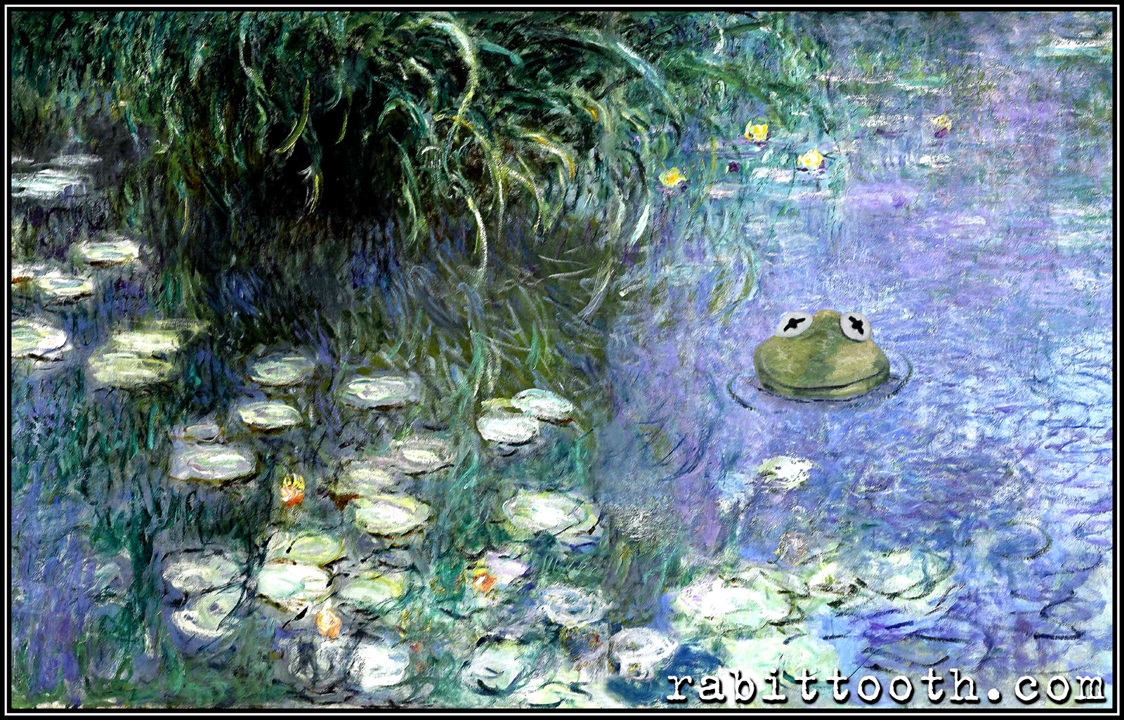 Water Lilies with Frog ( Monet / Muppets )