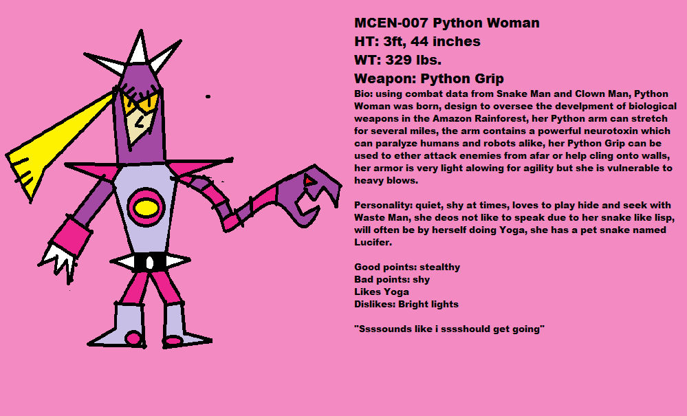 MCEN-007 Python Woman by MC-Laboratories on DeviantArt