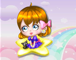 candy girl on star