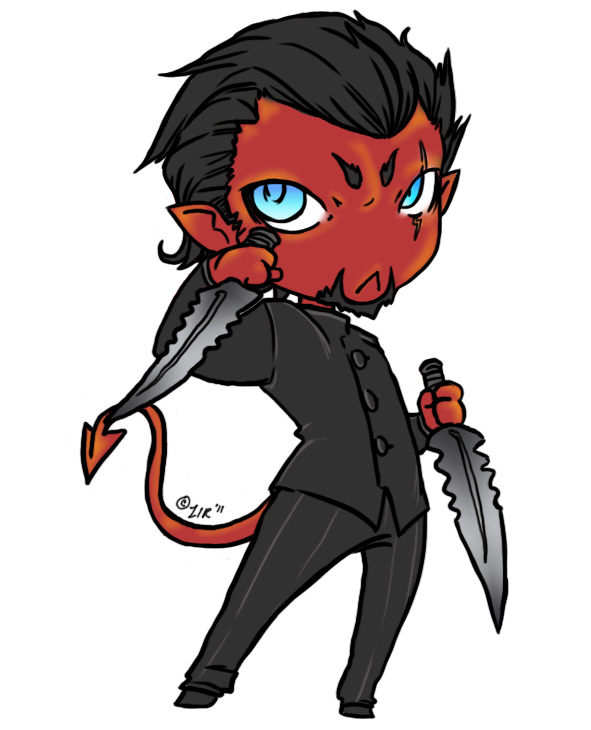 Azazel Chibi Colored by Little-Imp-Rin on DeviantArt