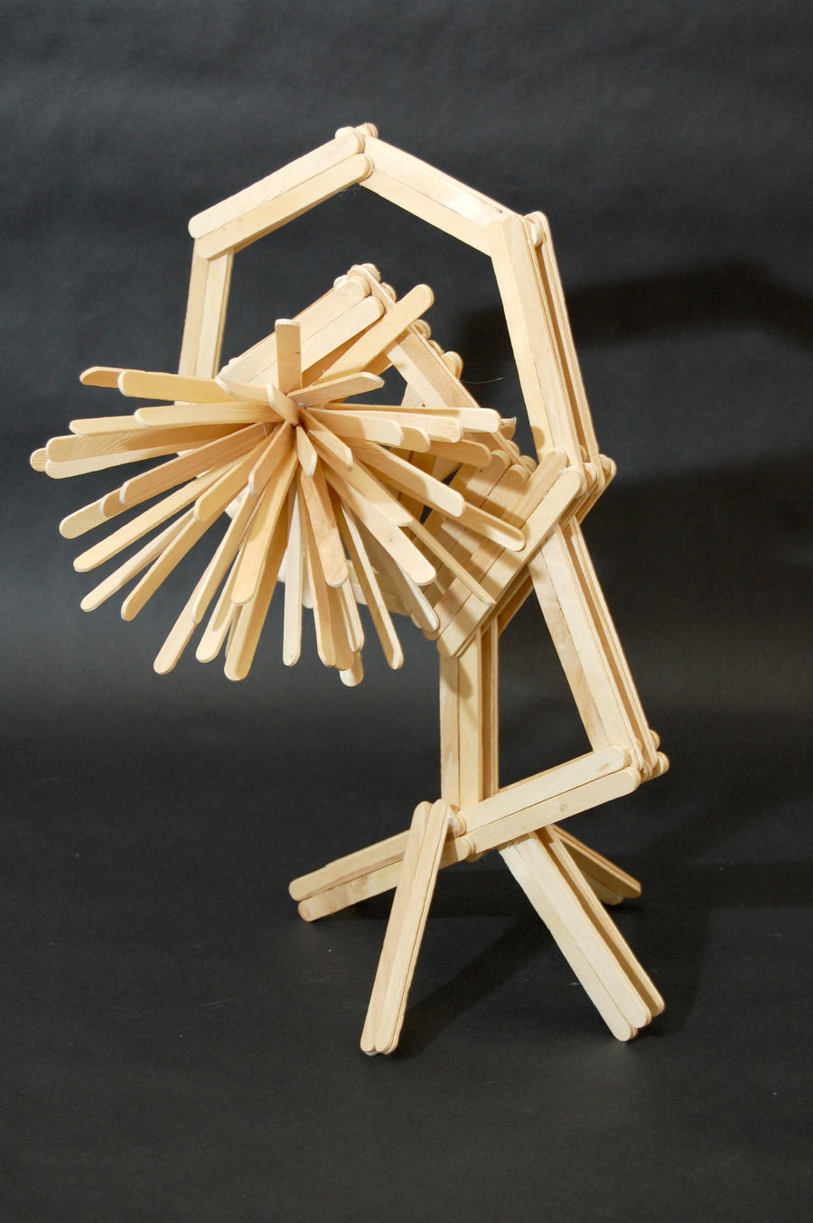 Popsicle stick sculpture: Burst 2