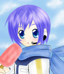 Kaito with ice cream