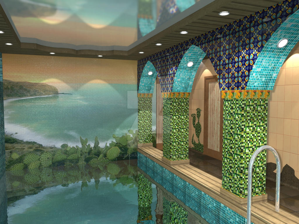 swimming pool for www.panda-interior.com by TilyaChaykina on DeviantArt