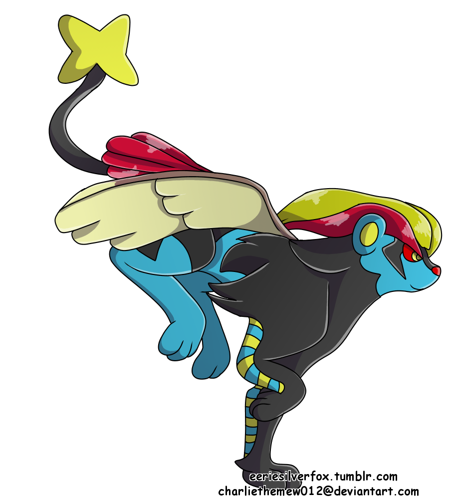 Pokemon Fusion: luxray + pidgeot