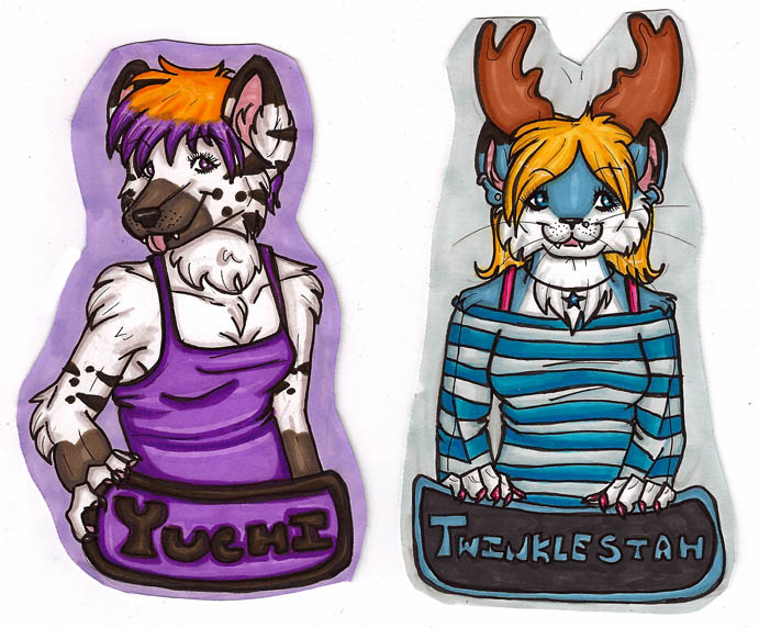 Yuchi and Twinklestah badges