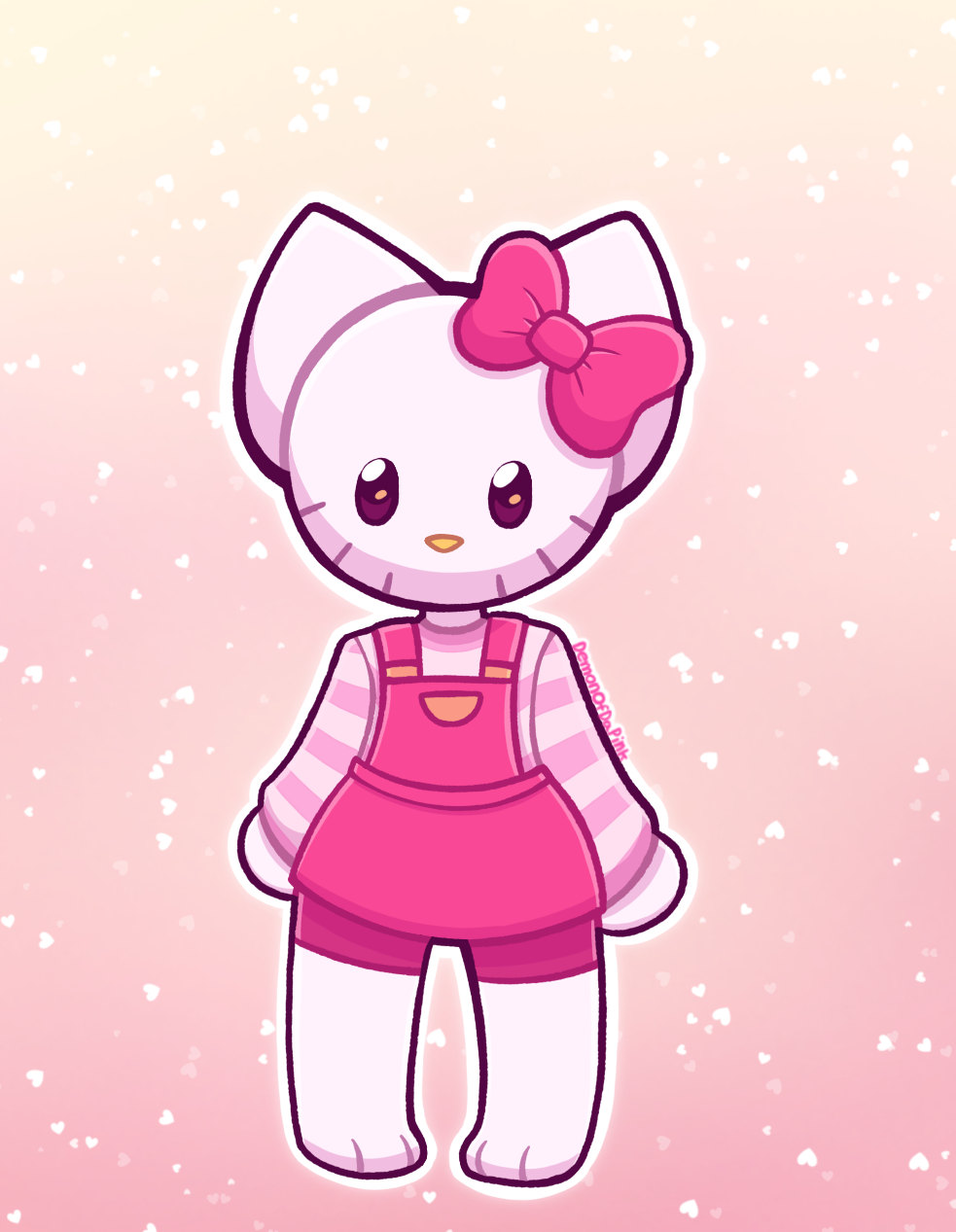 Hello kitty drawing by Unipandastel on DeviantArt