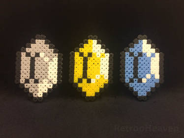 Perler Pixel Art: 3 pieces Zelda Rupee