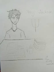 Percy Jackson studying 