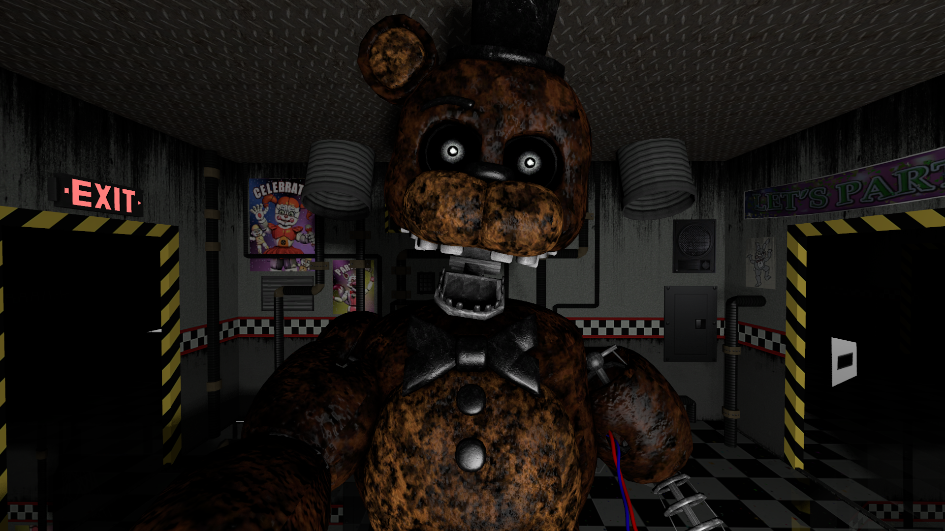 Ignited Freddy Jumpscare Joy of creation by Theepicone360 - Tuna