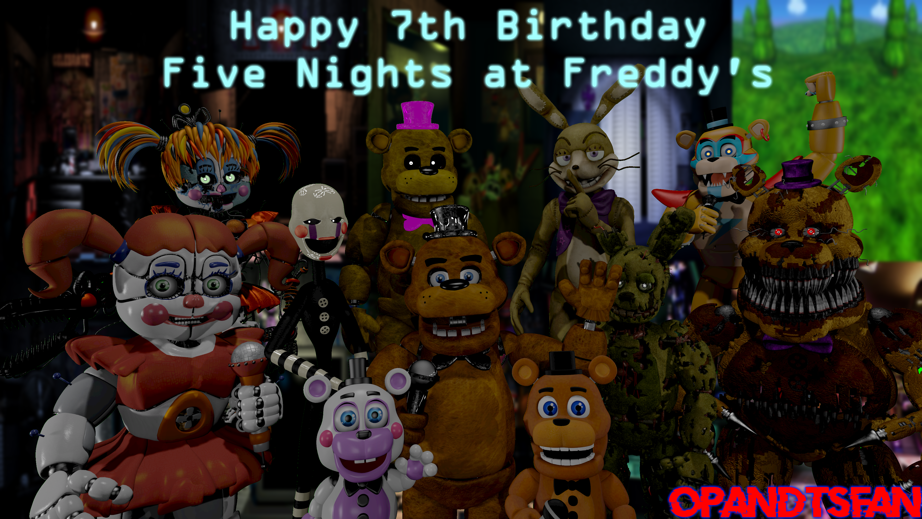 Happy birthday ultimate custom Night by fazbearsparkle on DeviantArt