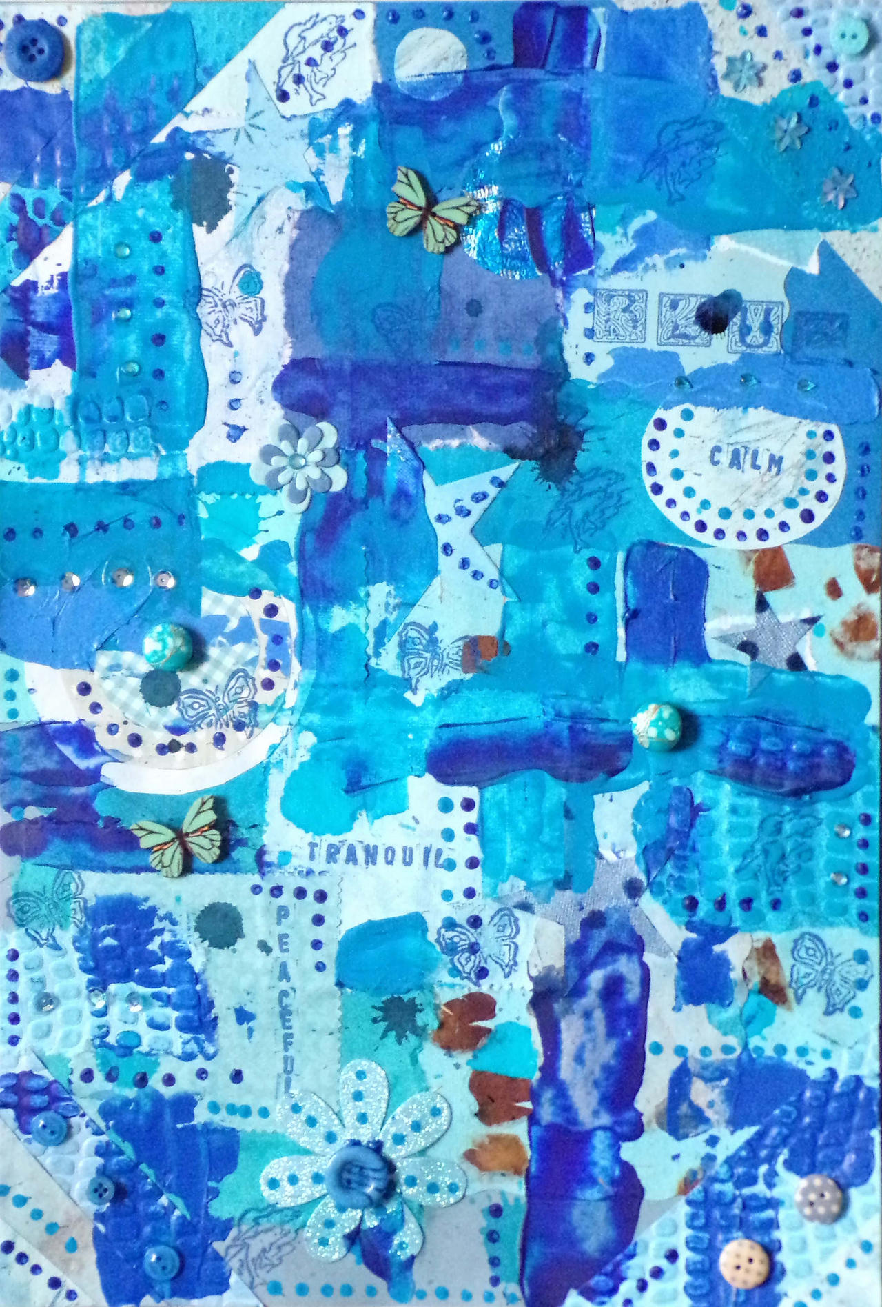 Colour Exploration Collage - Blue by TraceyHancockArt on DeviantArt