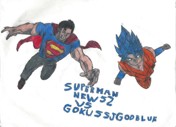 Superman New 52 Vs Goku Ssj God Blue