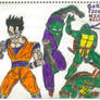 Gohan and Piccolo Vs Michelangelo and Donatello