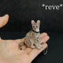 Handmade Miniature Serval Cat Sculpture
