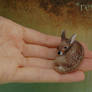 Baby Fawn Handmade Miniature Sculpture