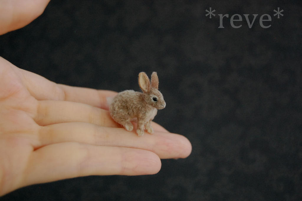 Deviantart Mini Rabbit Miniature European Rabbit Handmade Sculpture by ReveMiniatures on ...