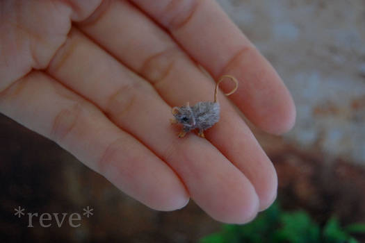 Mouse Miniature Handmade Sculpture