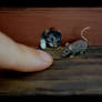 Miniature Kitten and Mouse * Handmade Sculpture *