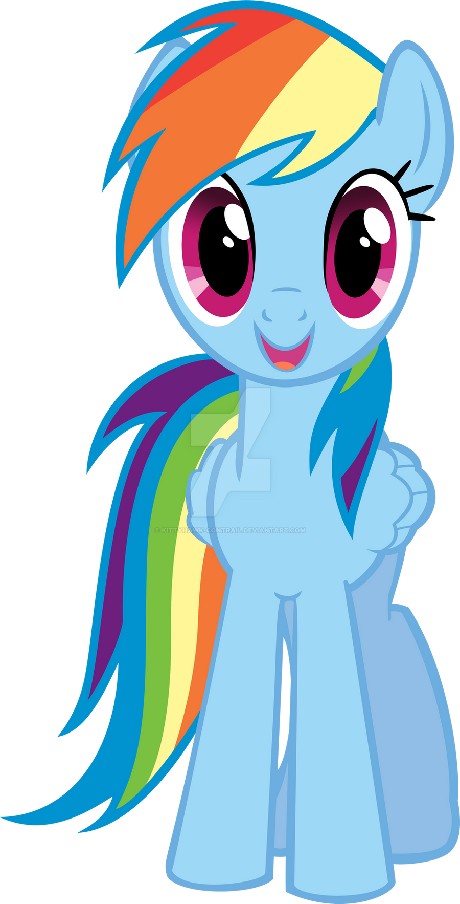 Rainbow Dash Hugs Vector