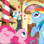 Pinkie, Dash, and a Muffin