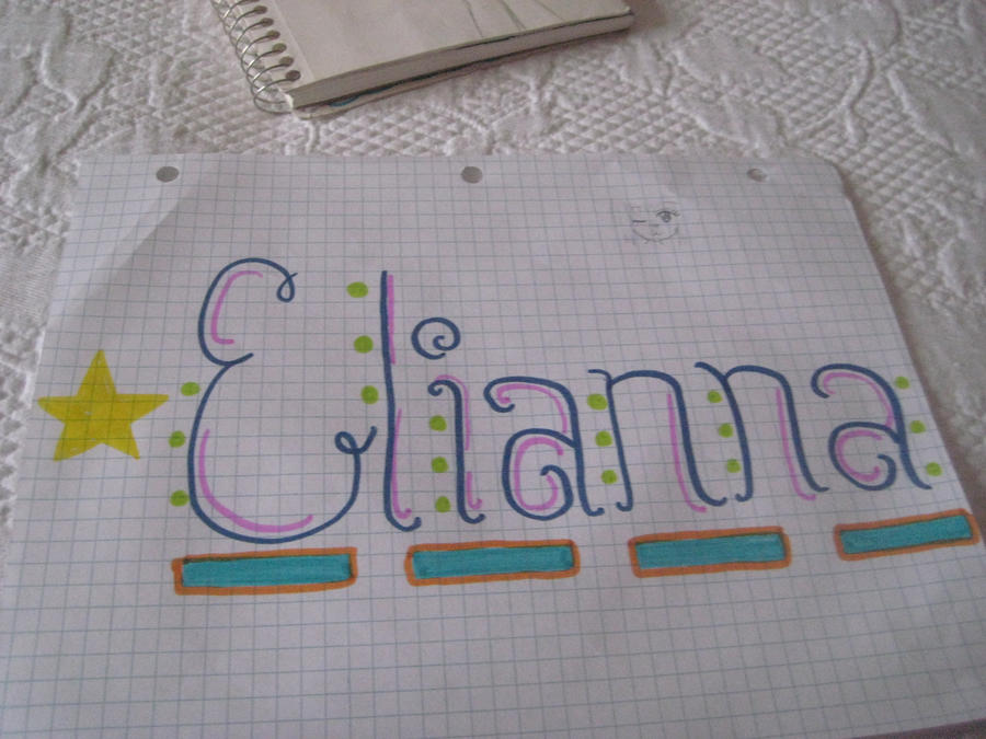 Elaina In Cursive Elianna by TheKiwiArtist on DeviantArt