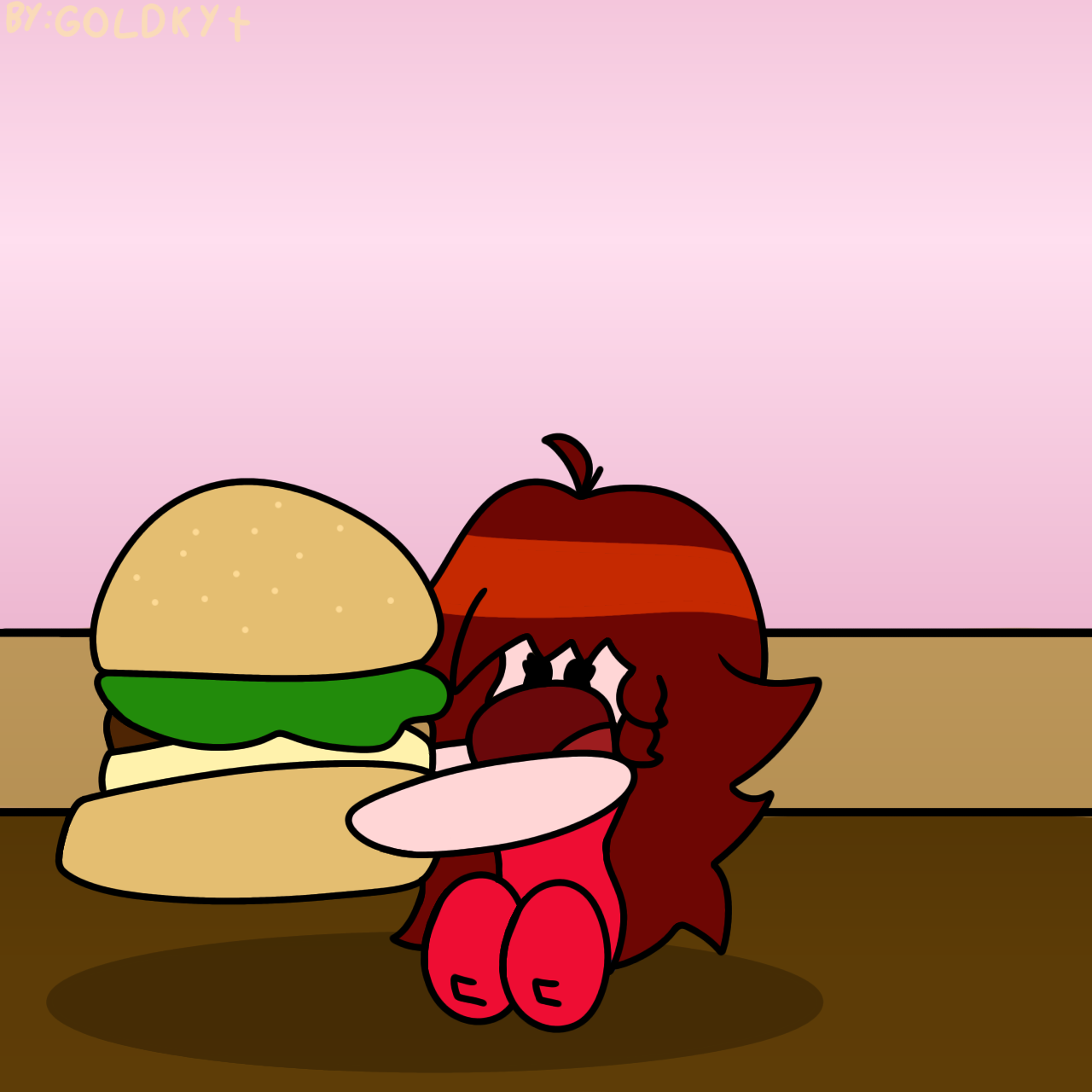 (Alt) GF eats a BORGER
