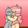 She is hugging you!