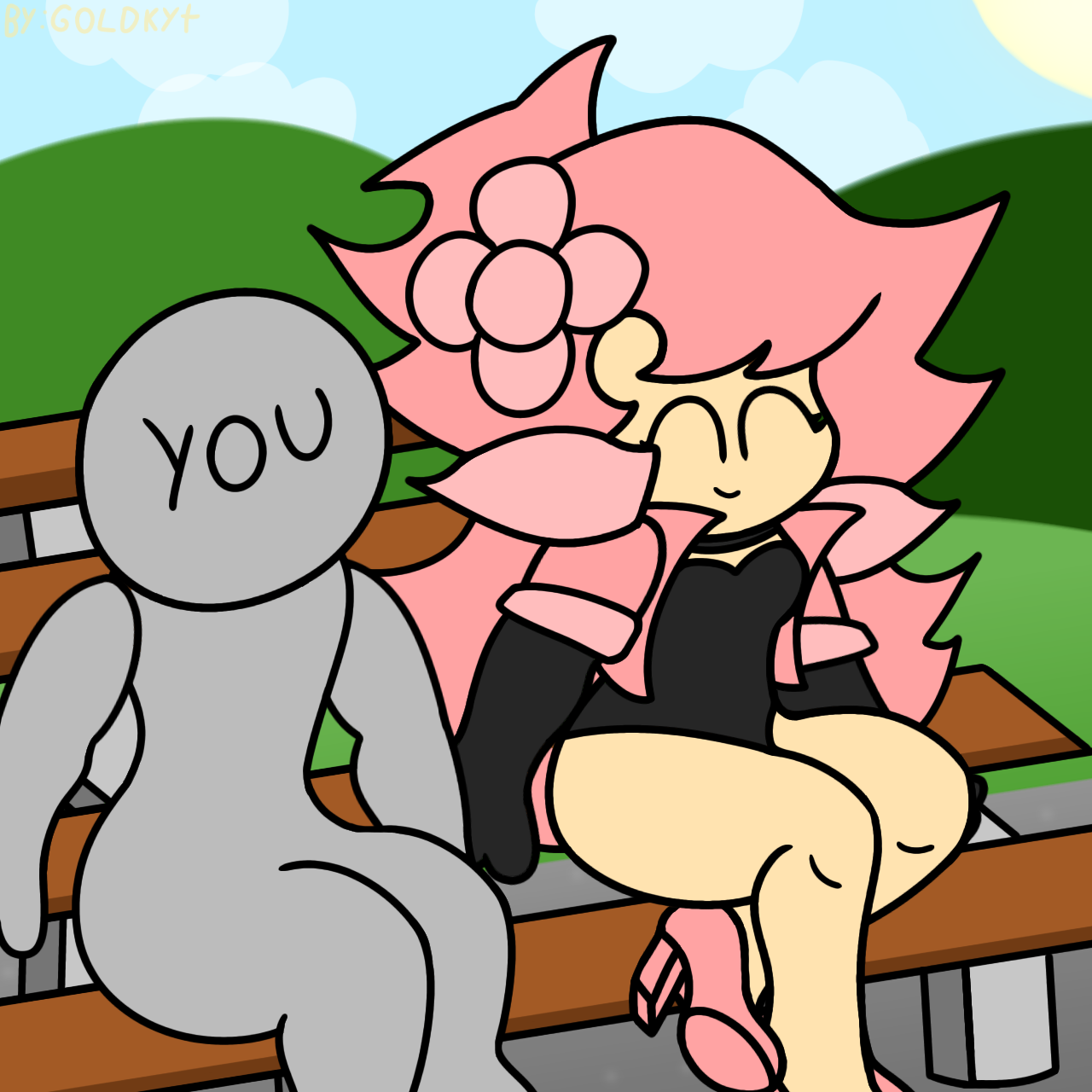 Sitting alongside Zoki (alt)