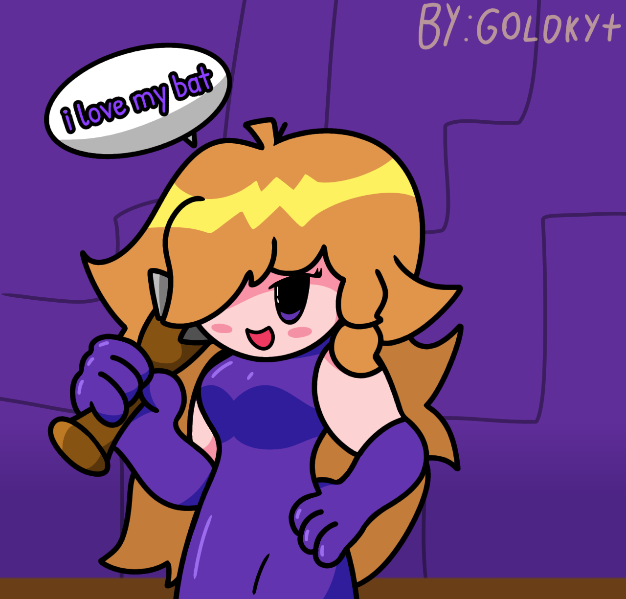 She loves her bat