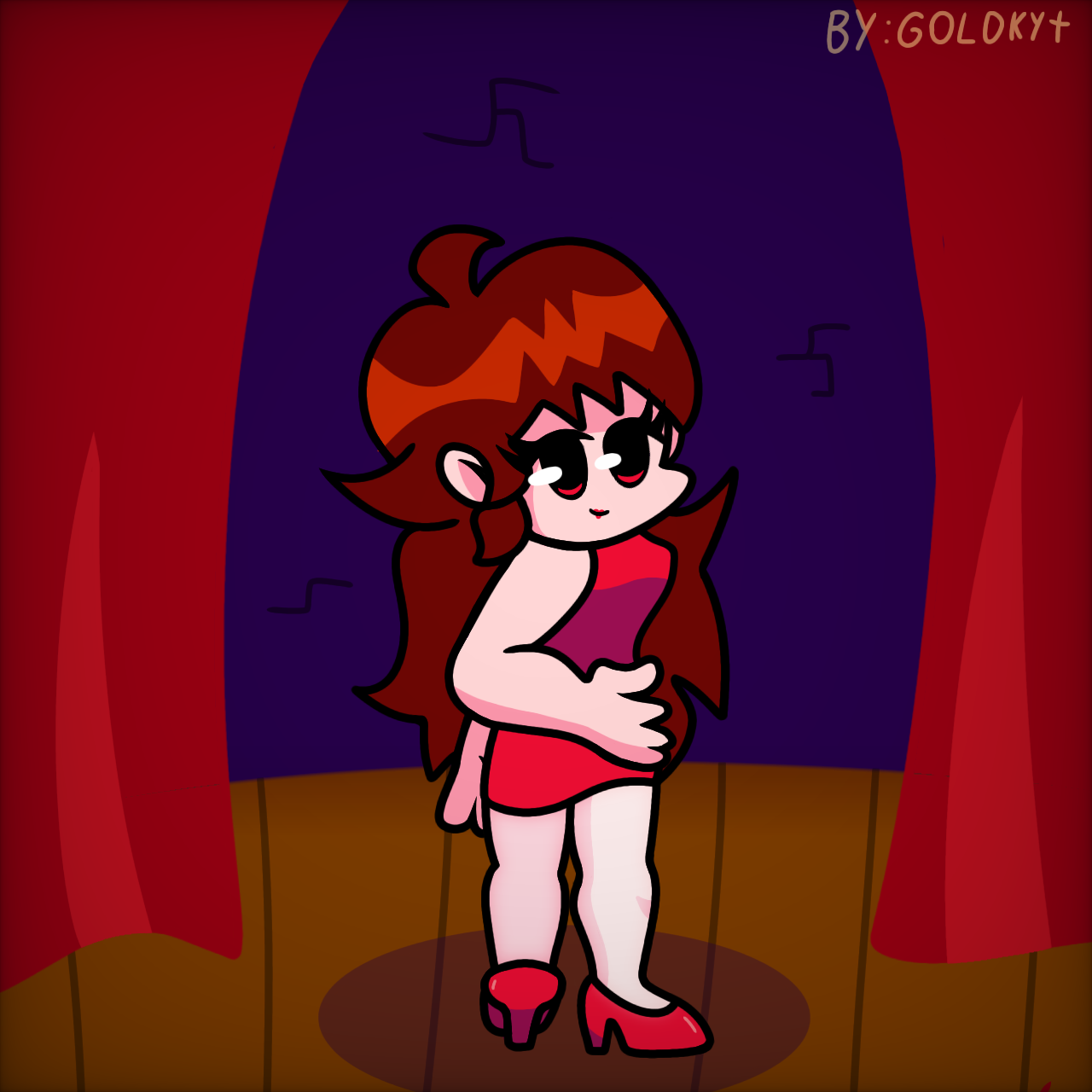 Girlfriend in the stage