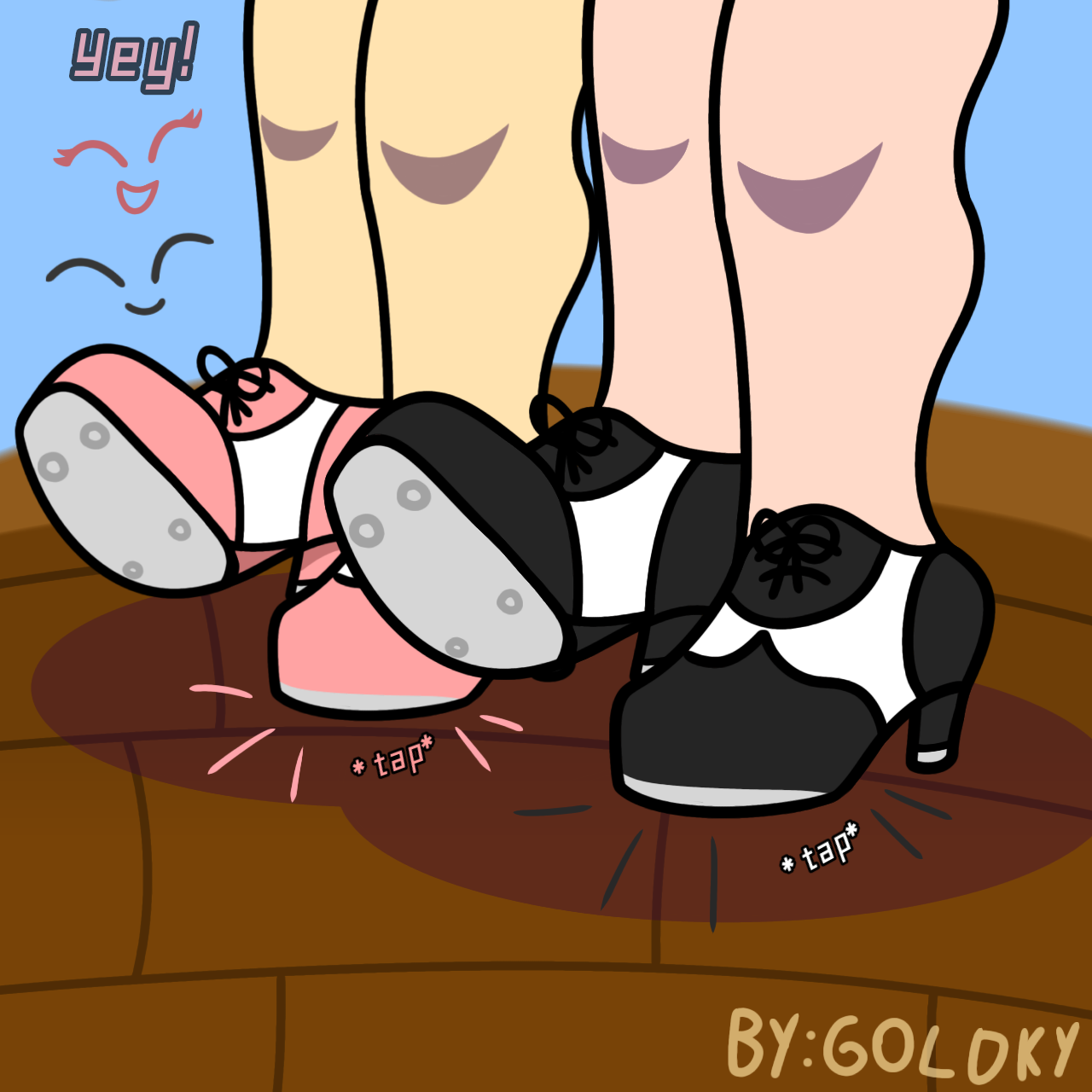 Zoki and Swag Tap dancing
