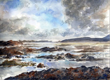 watercolor seascape