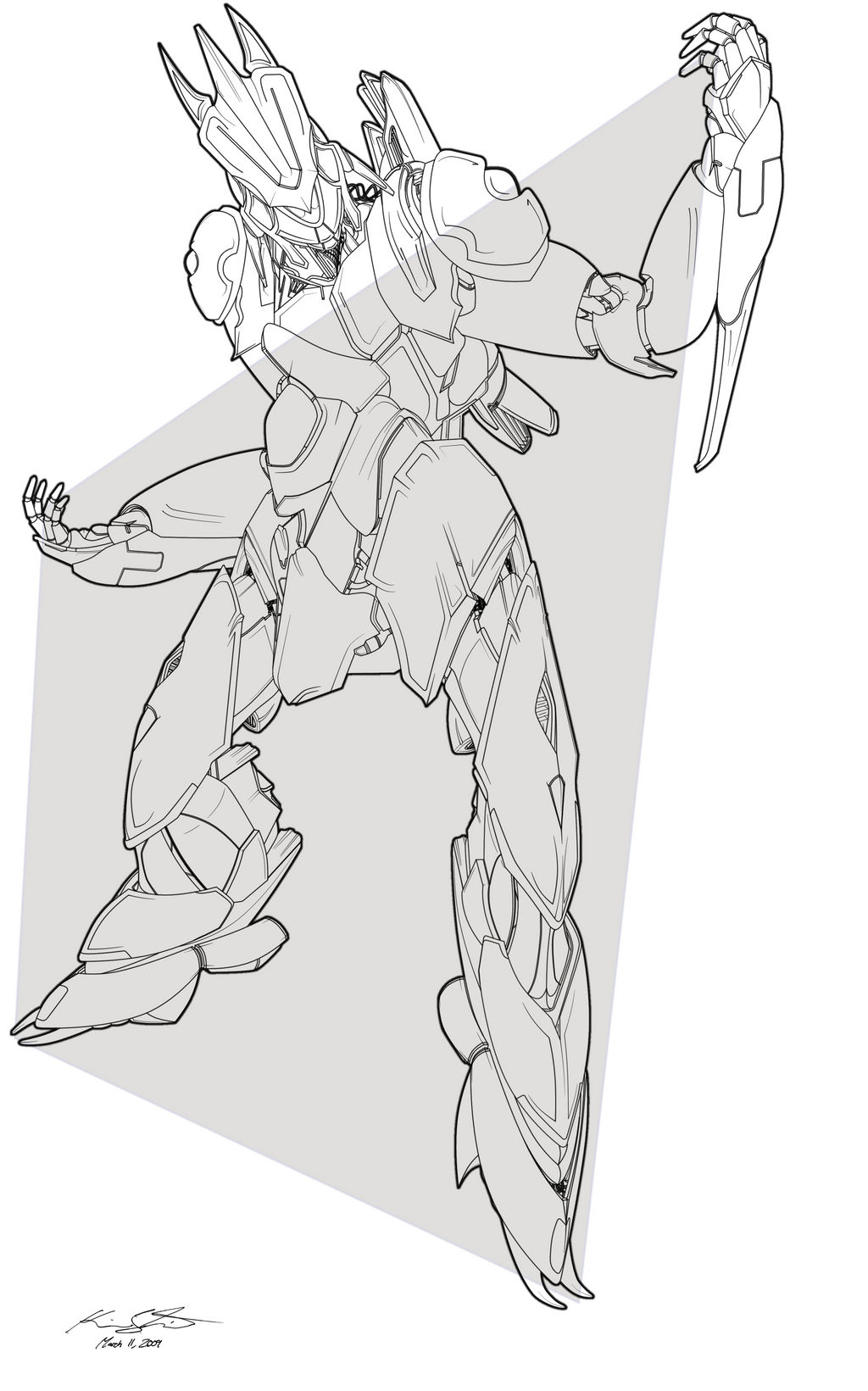 Victory Stance - Lineart by PlasmaFire3000