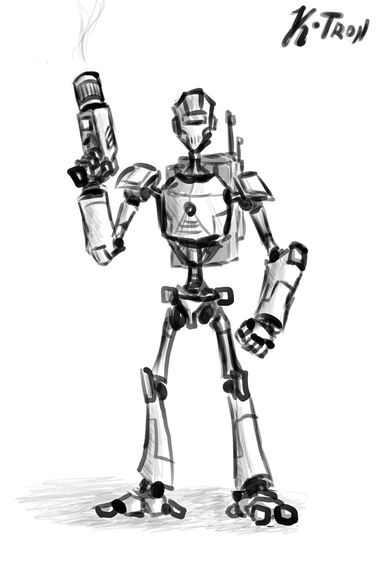 Space bot sketch by KTRON9123 on DeviantArt