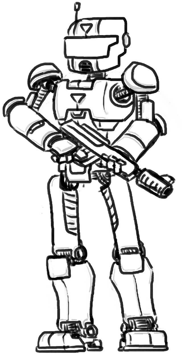 Police bot sketch by KTRON9123 on DeviantArt